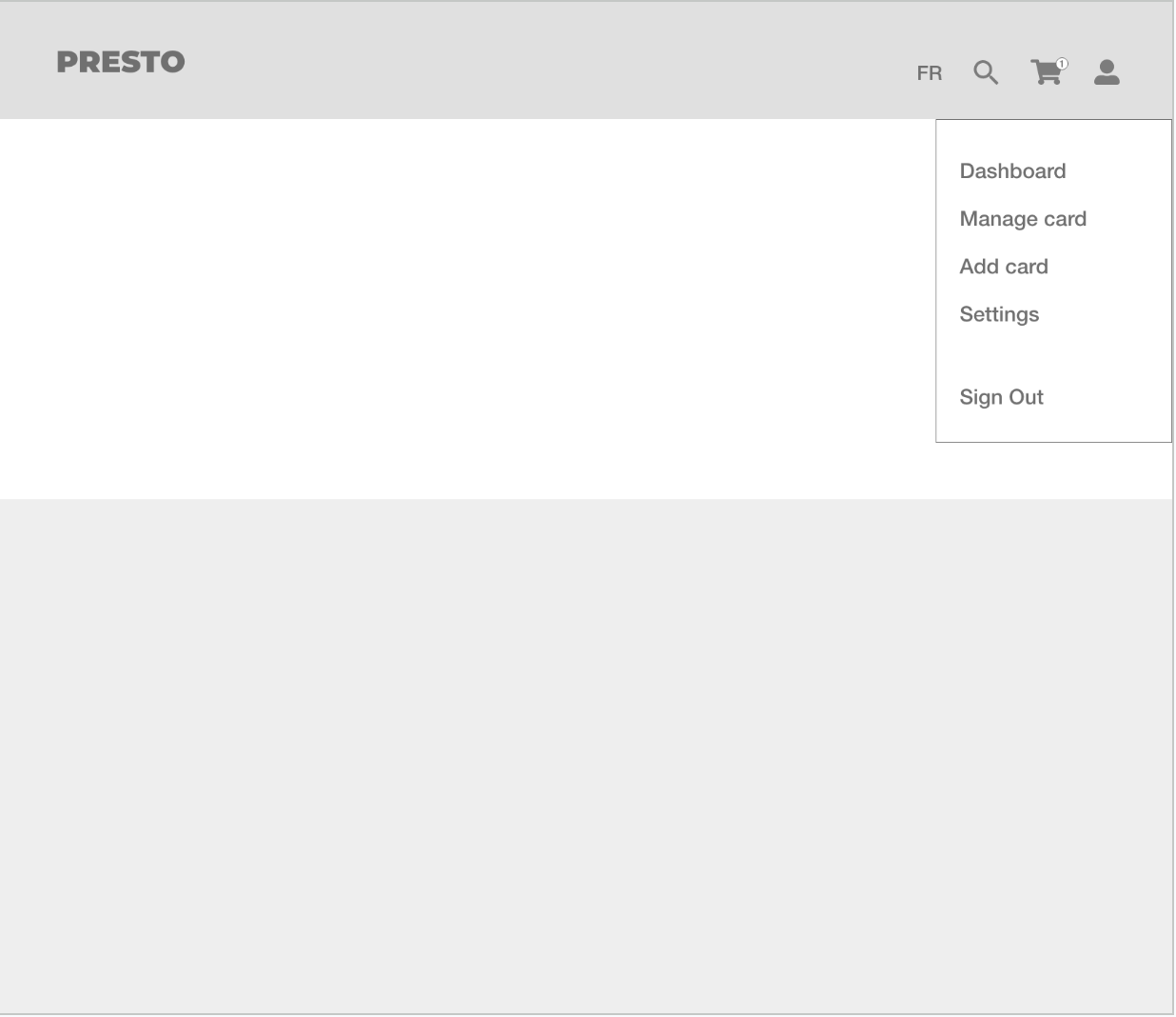 Sketch of new Presto homepage