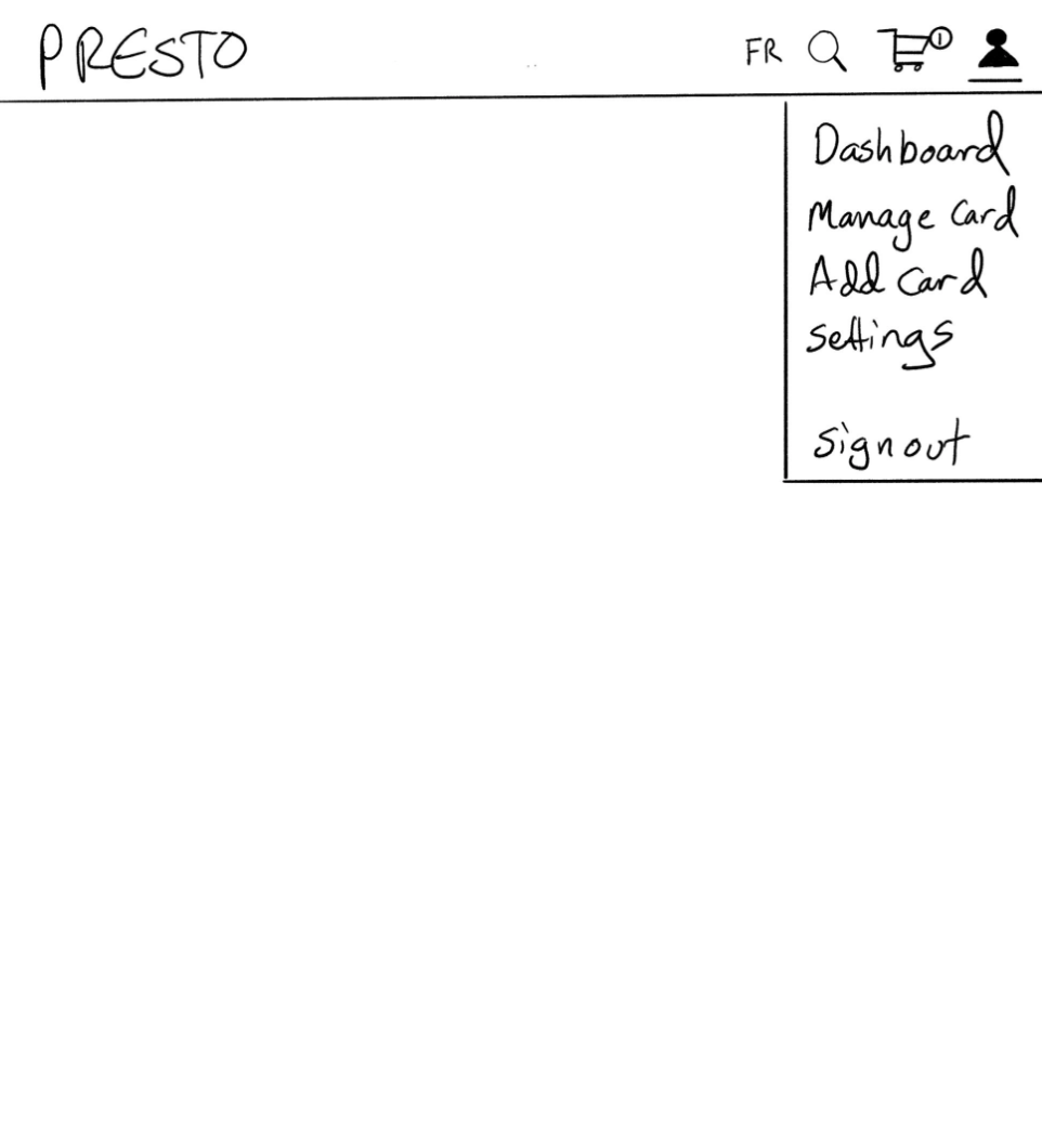 Sketch of new Presto homepage